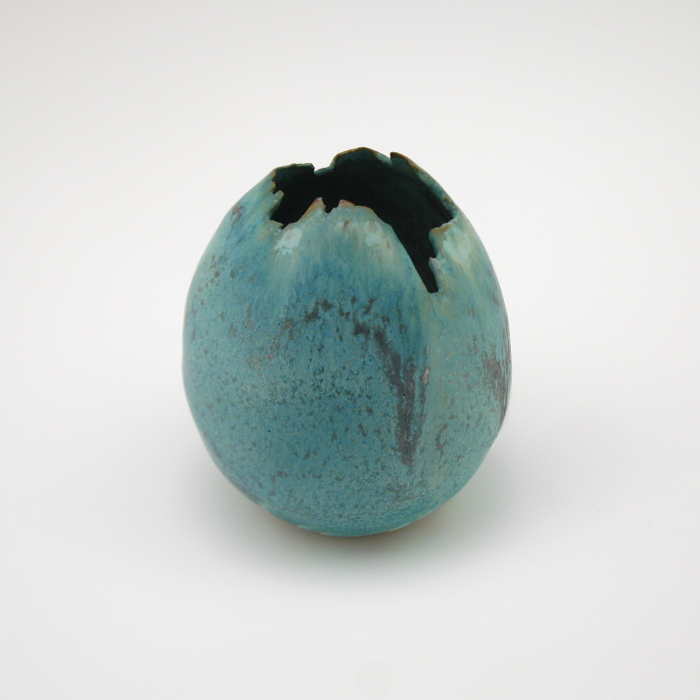 Patina Blue Egg Form Patina Blue Egg Form